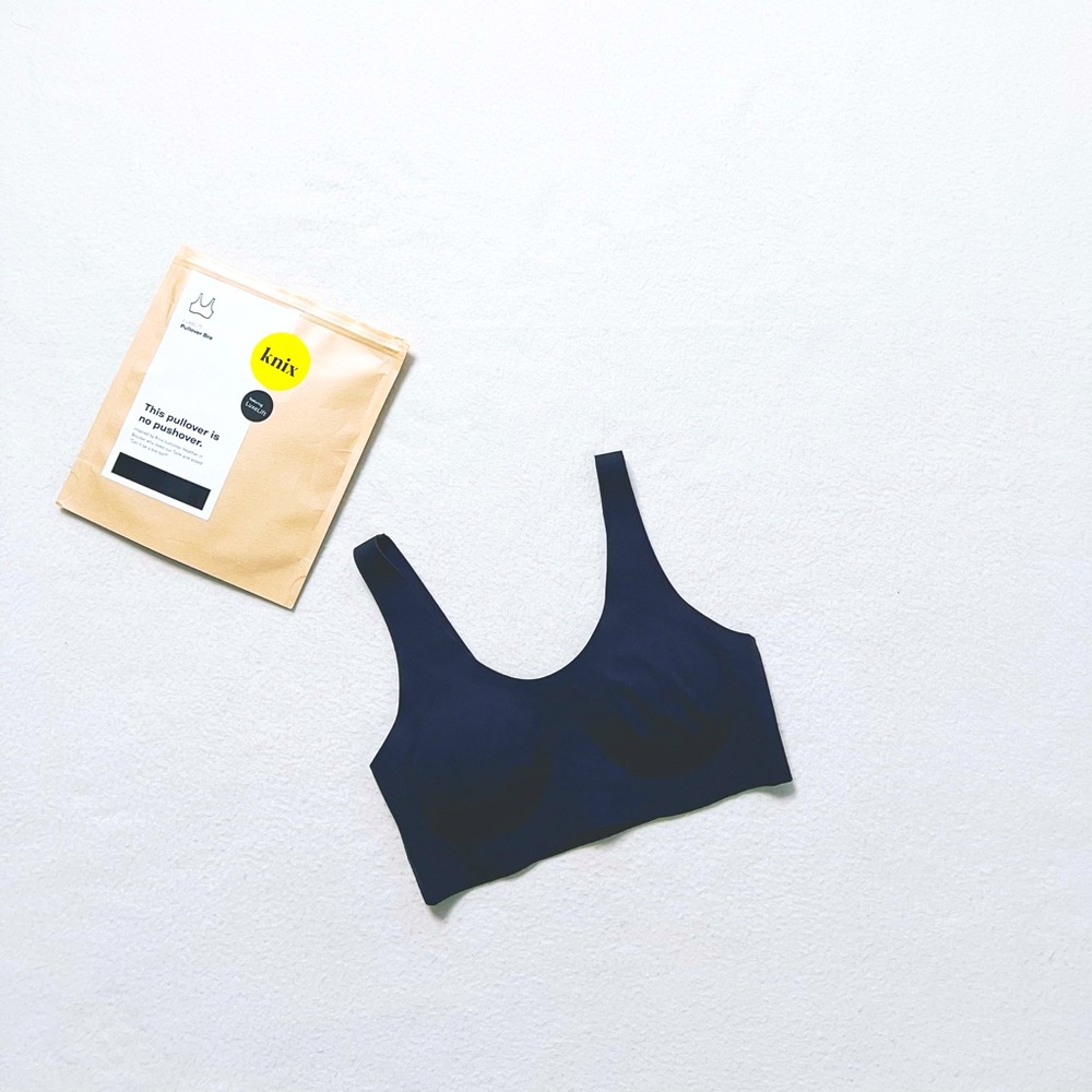 Knix LuxeLift Pullover Bra Black Wireless Comfort Lightweight Dry Anti-Odor XXS